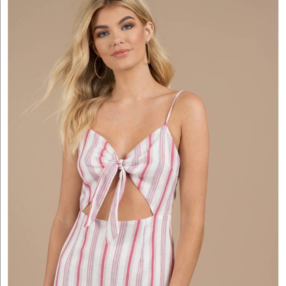 TOBI Americana Stripe Red Multi Dress (S) - Picture 2 of 8